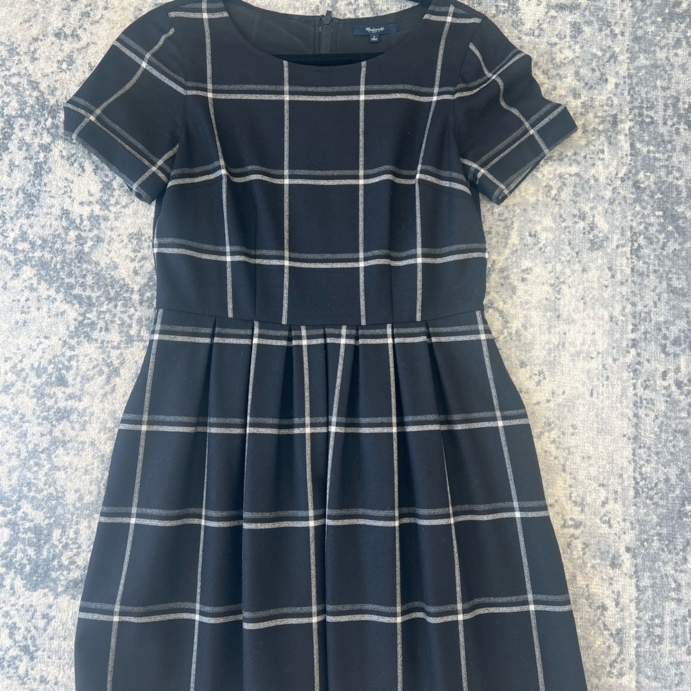 Madewell Black and White wool dress Size 4